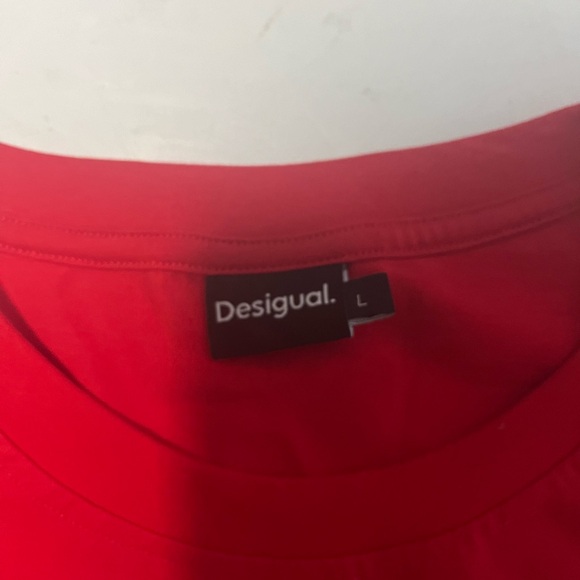 Desigual Mens Red T-shirt Large - Picture 2 of 3